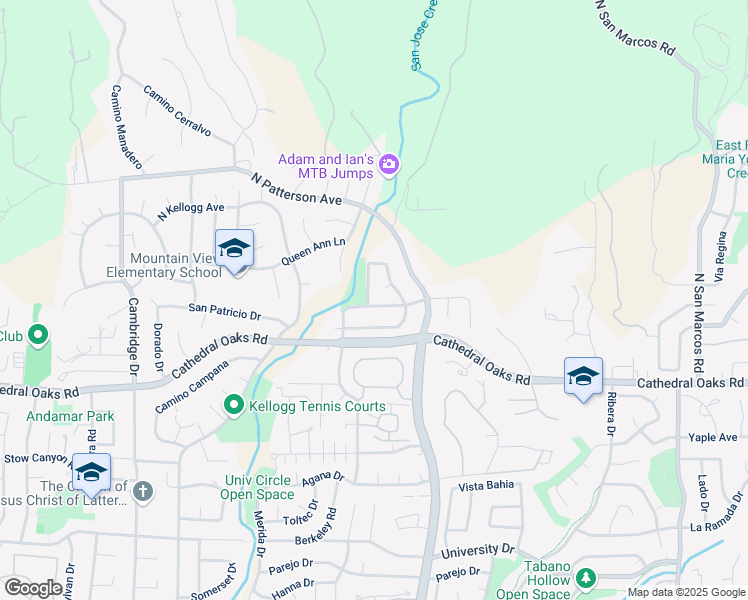 map of restaurants, bars, coffee shops, grocery stores, and more near 5319 Paseo Rio in Santa Barbara