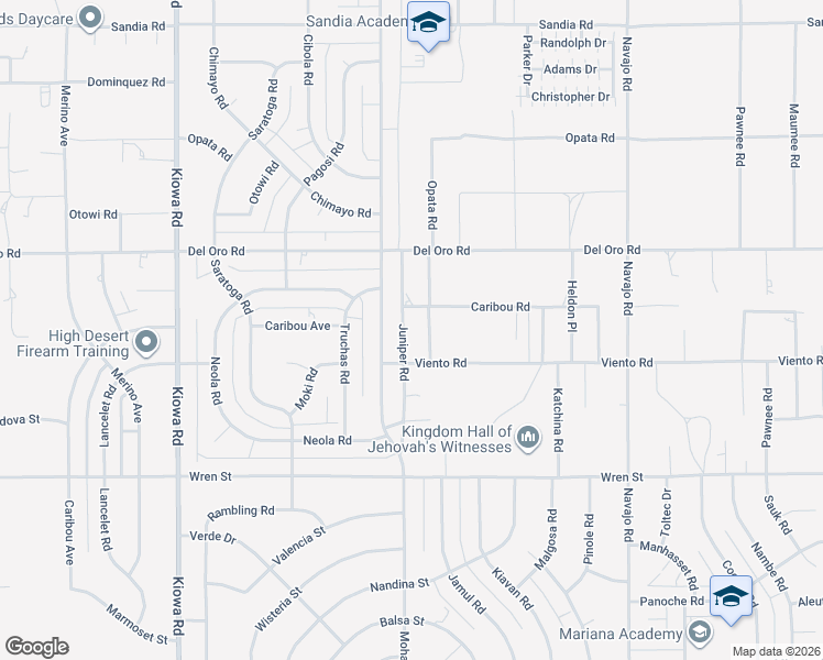 map of restaurants, bars, coffee shops, grocery stores, and more near 21311 Caribou Road in Apple Valley