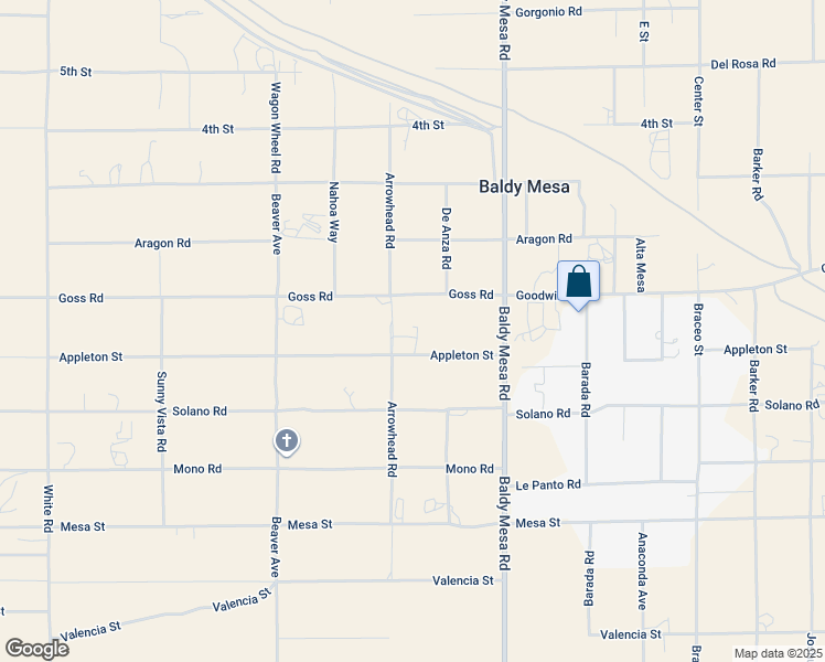 map of restaurants, bars, coffee shops, grocery stores, and more near 9526 Appleton Street in Victorville