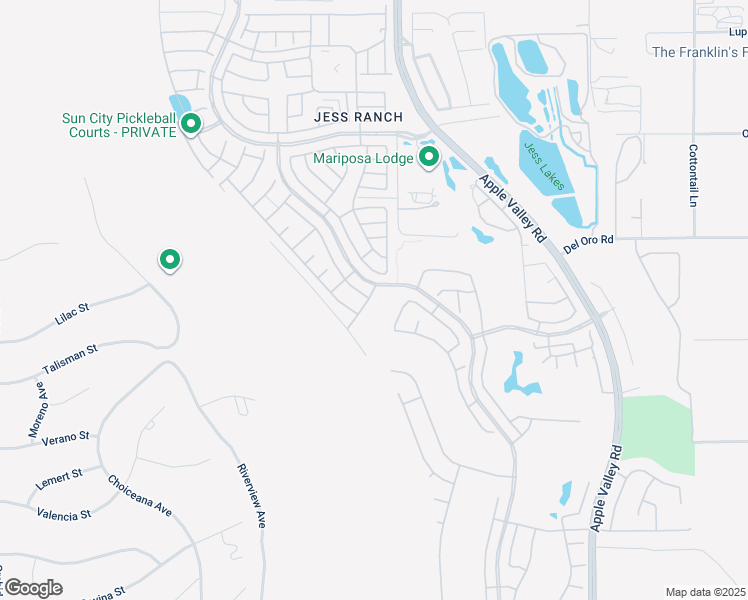 map of restaurants, bars, coffee shops, grocery stores, and more near 19255 Castana St in Apple Valley