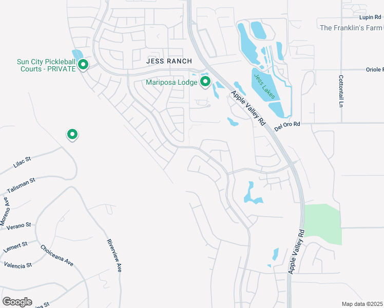 map of restaurants, bars, coffee shops, grocery stores, and more near 19282 Galloping Hill Road in Apple Valley