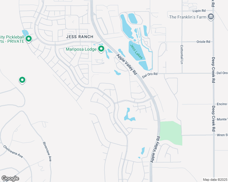 map of restaurants, bars, coffee shops, grocery stores, and more near 11170 Avonlea Road in Apple Valley