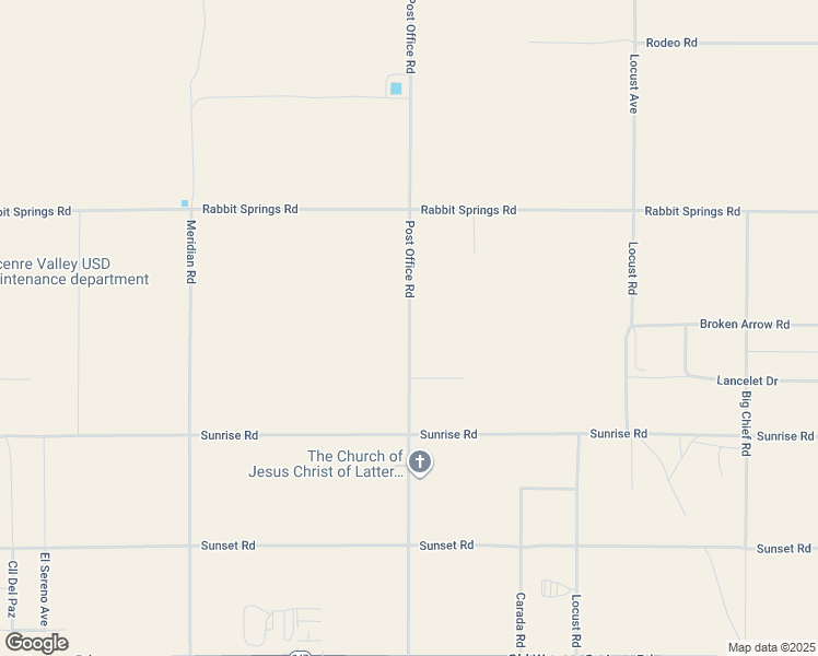 map of restaurants, bars, coffee shops, grocery stores, and more near Post Office Road in Lucerne Valley