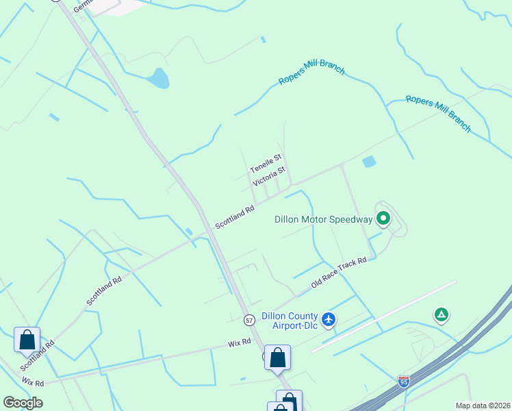 map of restaurants, bars, coffee shops, grocery stores, and more near 1701 Florence Avenue in Dillon