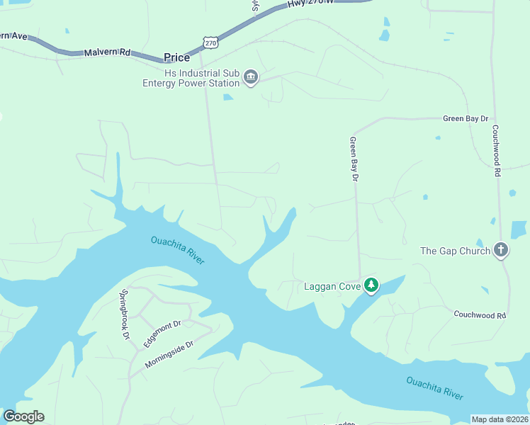 map of restaurants, bars, coffee shops, grocery stores, and more near 231 Coy Grant Loop in Hot Springs