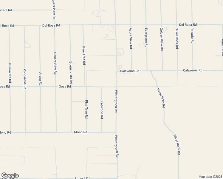 map of restaurants, bars, coffee shops, grocery stores, and more near 1673 Goss Road in Piñon Hills
