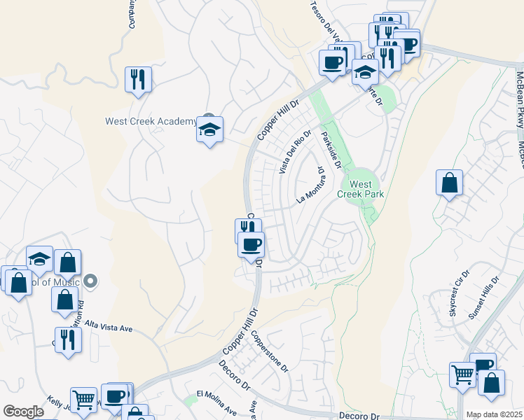 map of restaurants, bars, coffee shops, grocery stores, and more near 28447 Herrera Street in Santa Clarita