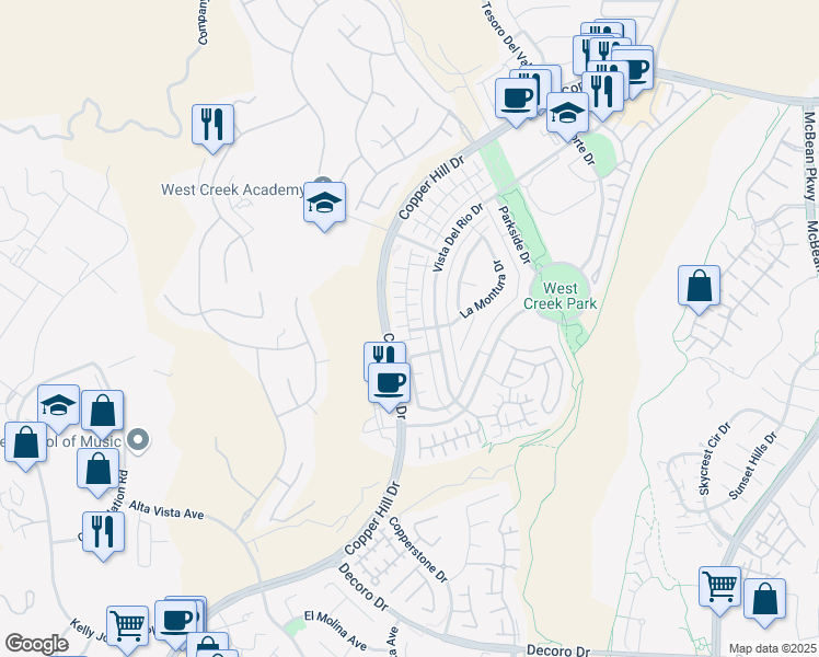 map of restaurants, bars, coffee shops, grocery stores, and more near 28447 Herrera Street in Santa Clarita