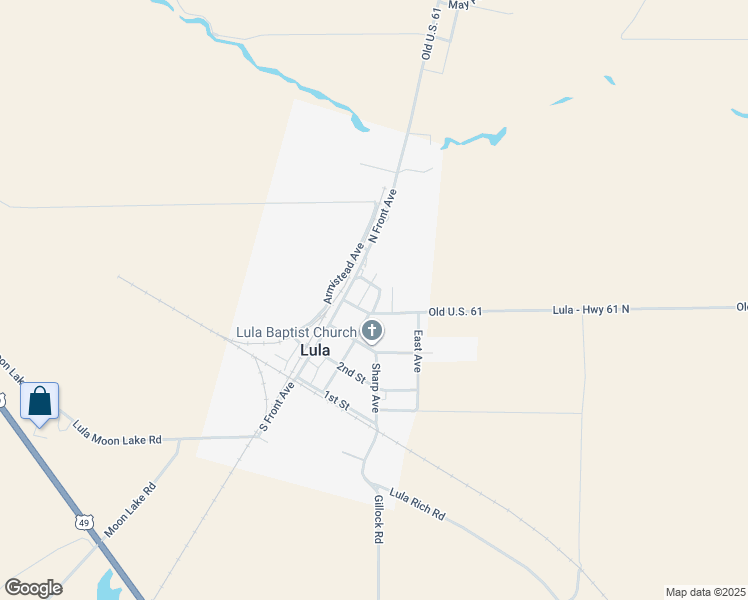 map of restaurants, bars, coffee shops, grocery stores, and more near in Lula