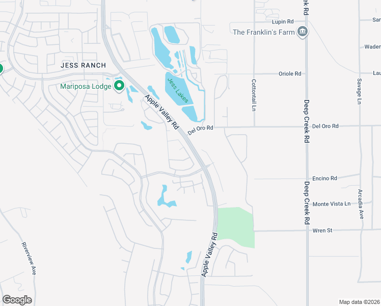 map of restaurants, bars, coffee shops, grocery stores, and more near 11205 Pleasant Hills Drive in Apple Valley