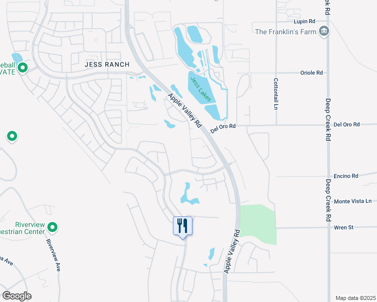 map of restaurants, bars, coffee shops, grocery stores, and more near 11212 Country Club Drive in Apple Valley