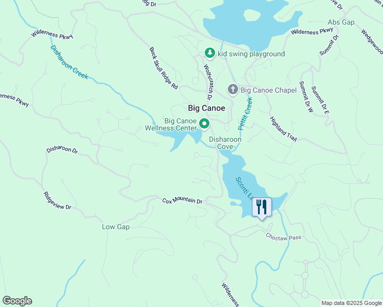 map of restaurants, bars, coffee shops, grocery stores, and more near 146 Sconti Ridge in Jasper