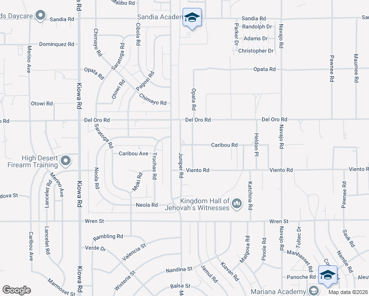map of restaurants, bars, coffee shops, grocery stores, and more near 21311 Caribou Road in Apple Valley