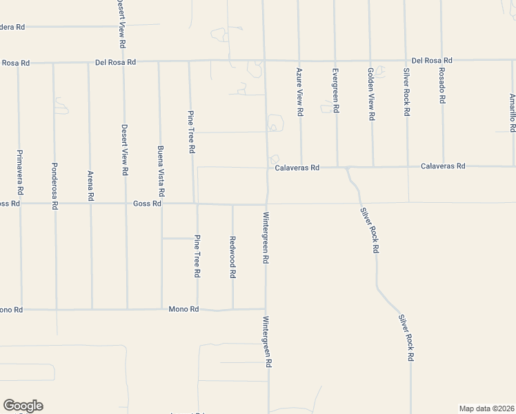 map of restaurants, bars, coffee shops, grocery stores, and more near 1700 Goss Road in Pinon Hills