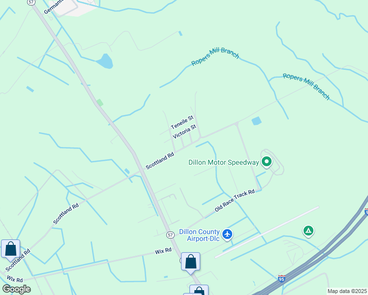 map of restaurants, bars, coffee shops, grocery stores, and more near 1132 Scottland Road in Dillon
