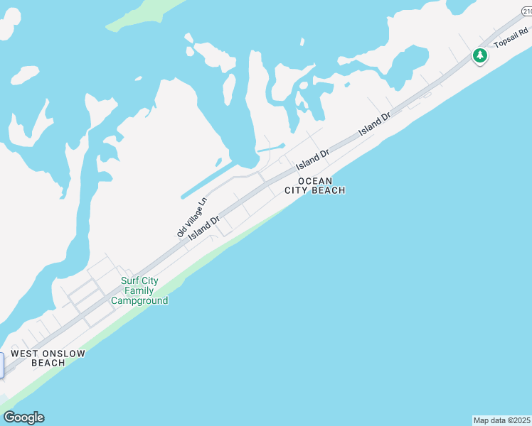 map of restaurants, bars, coffee shops, grocery stores, and more near 470 Ocean Drive in North Topsail Beach