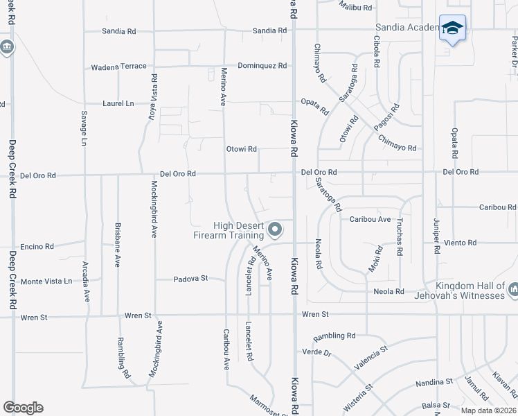 map of restaurants, bars, coffee shops, grocery stores, and more near 11197 Dolphin Avenue in Apple Valley