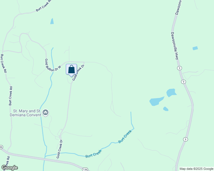 map of restaurants, bars, coffee shops, grocery stores, and more near 356 Gold Bullion Drive East in Dawsonville
