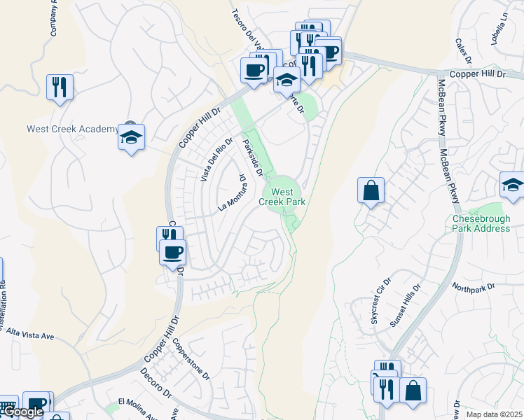 map of restaurants, bars, coffee shops, grocery stores, and more near 28488 Camino Del Arte Drive in Santa Clarita
