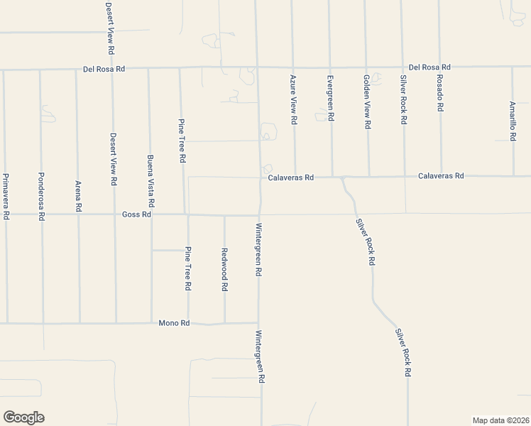 map of restaurants, bars, coffee shops, grocery stores, and more near 1700 Goss Road in Pinon Hills