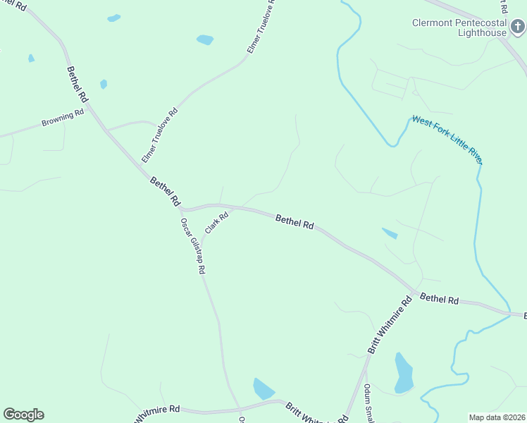 map of restaurants, bars, coffee shops, grocery stores, and more near 5753 Bethel Road in Clermont