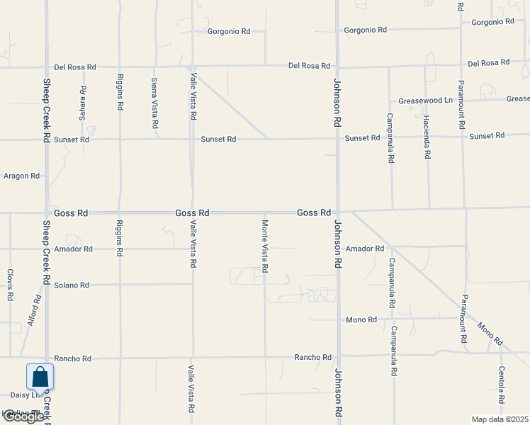 map of restaurants, bars, coffee shops, grocery stores, and more near Monte Vista Road in Phelan