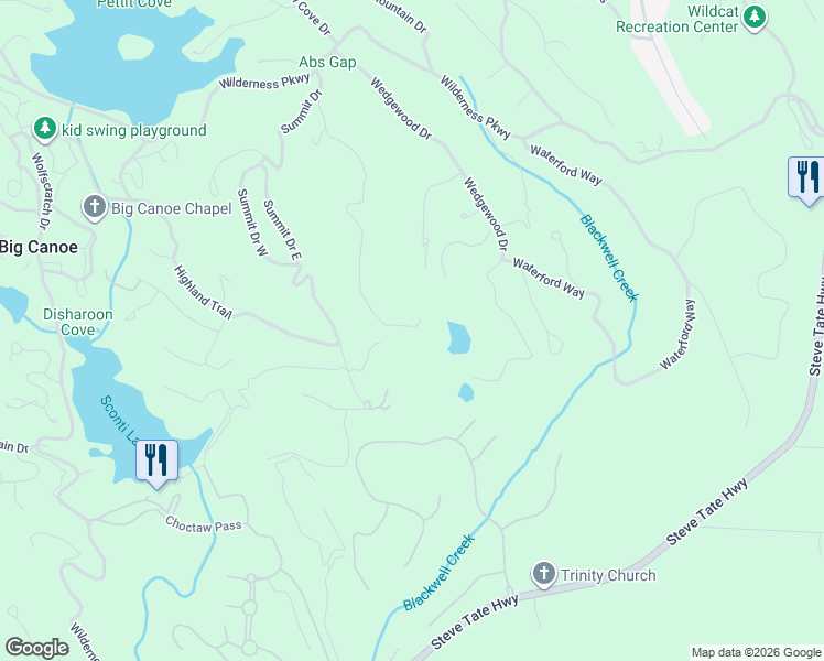map of restaurants, bars, coffee shops, grocery stores, and more near 650 Turnbury Lane in Jasper