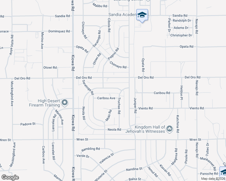 map of restaurants, bars, coffee shops, grocery stores, and more near 21165 Neola Road in Apple Valley