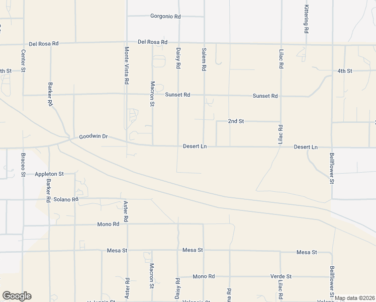 map of restaurants, bars, coffee shops, grocery stores, and more near 10763 Goss Road in Phelan