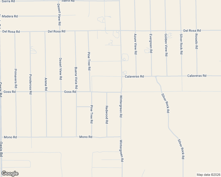 map of restaurants, bars, coffee shops, grocery stores, and more near 1673 Goss Road in Pinon Hills