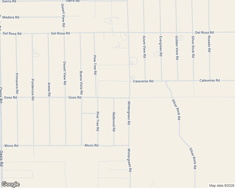 map of restaurants, bars, coffee shops, grocery stores, and more near 1630 Goss Road in Piñon Hills