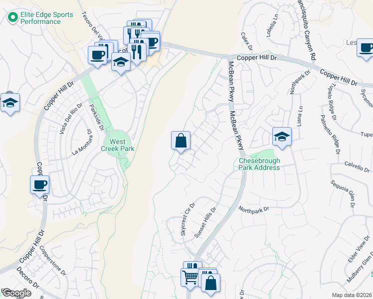 map of restaurants, bars, coffee shops, grocery stores, and more near 23818 Laurel Oak Court in Santa Clarita
