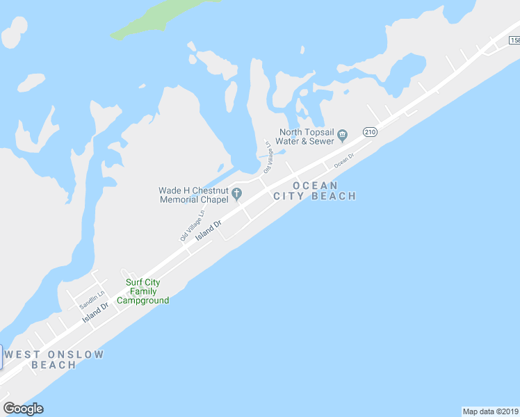 map of restaurants, bars, coffee shops, grocery stores, and more near 473 Ocean Drive in North Topsail Beach