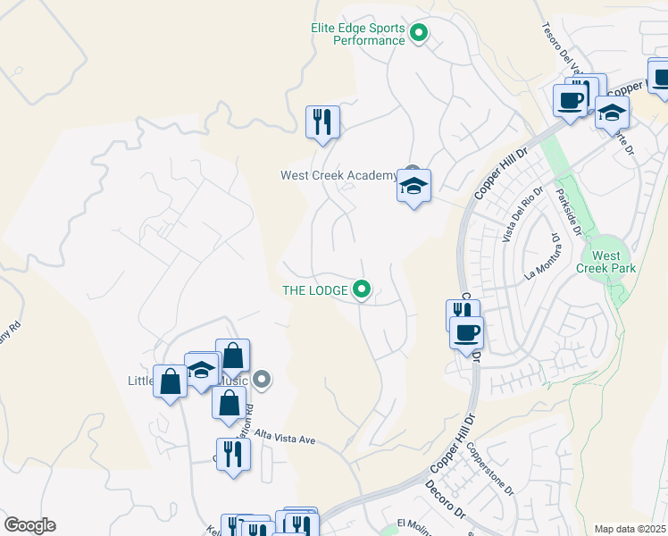 map of restaurants, bars, coffee shops, grocery stores, and more near 24848 Carbon Lane in Santa Clarita