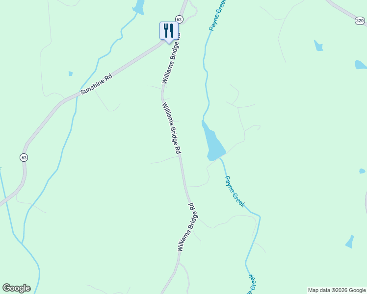 map of restaurants, bars, coffee shops, grocery stores, and more near 3754 Williams Bridge Road in Toccoa