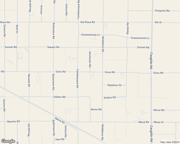map of restaurants, bars, coffee shops, grocery stores, and more near Rochester Road in Phelan