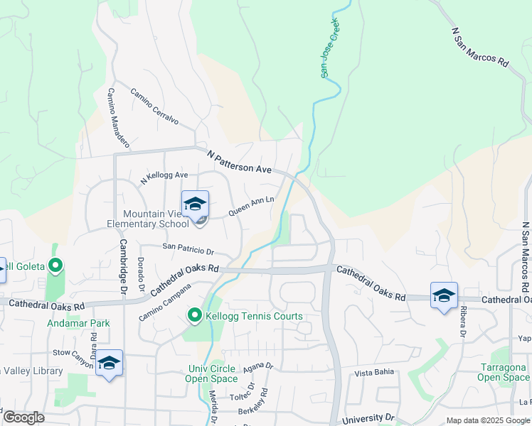 map of restaurants, bars, coffee shops, grocery stores, and more near 920 Dena Way in Santa Barbara
