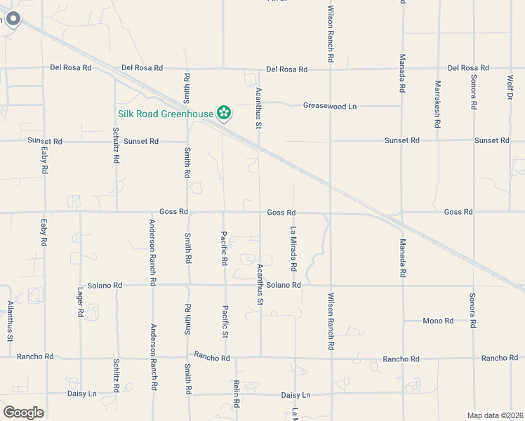 map of restaurants, bars, coffee shops, grocery stores, and more near 6338 Goss Road in Phelan