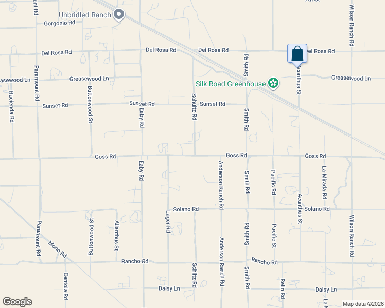 map of restaurants, bars, coffee shops, grocery stores, and more near 5938 Goss Road in Phelan