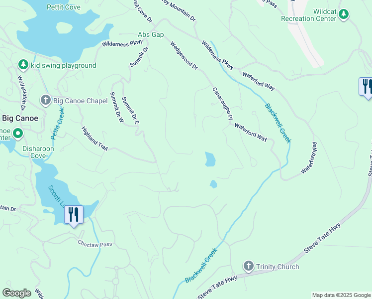 map of restaurants, bars, coffee shops, grocery stores, and more near 587 Turnbury Lane in Jasper
