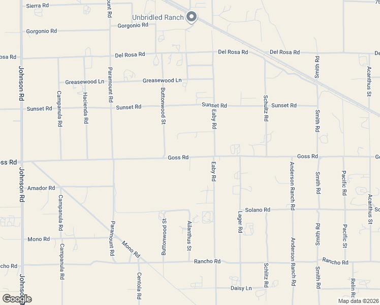 map of restaurants, bars, coffee shops, grocery stores, and more near 5580 Goss Road in Phelan