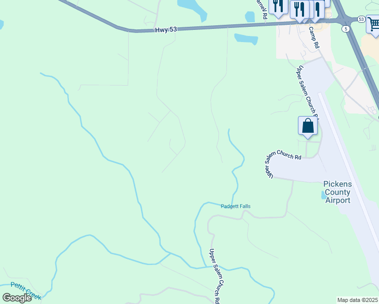 map of restaurants, bars, coffee shops, grocery stores, and more near 647 Philadelphia Drive in Big Canoe
