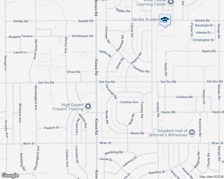 map of restaurants, bars, coffee shops, grocery stores, and more near 11237 Saratoga Road in Apple Valley