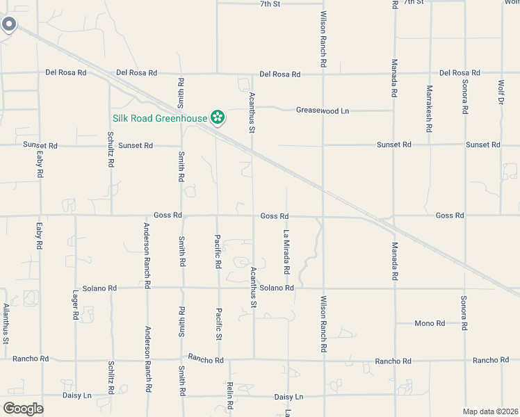 map of restaurants, bars, coffee shops, grocery stores, and more near 6338 Goss Road in Phelan