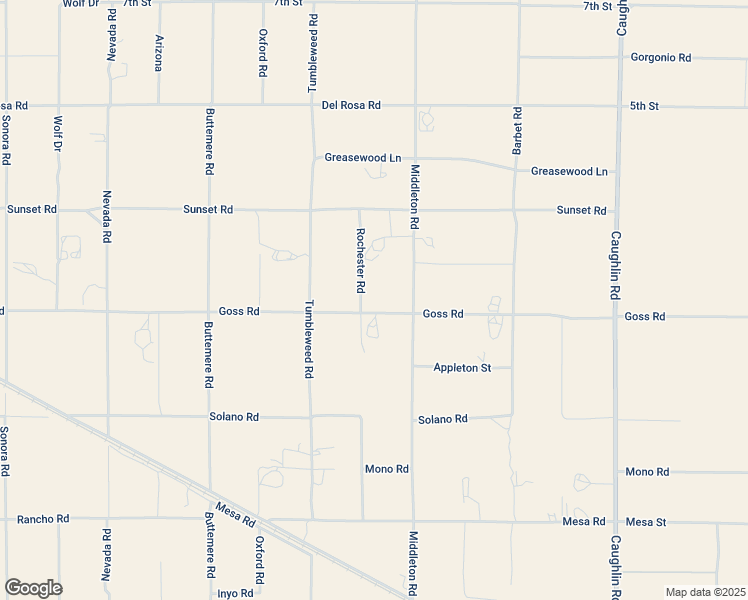 map of restaurants, bars, coffee shops, grocery stores, and more near 7544 Goss Rd in Phelan