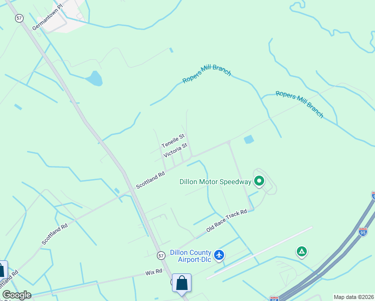 map of restaurants, bars, coffee shops, grocery stores, and more near 1100-1120 Victoria Street in Dillon