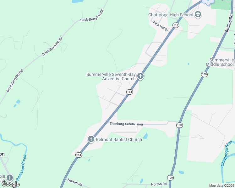 map of restaurants, bars, coffee shops, grocery stores, and more near 67 Fair St in Summerville