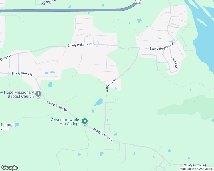 map of restaurants, bars, coffee shops, grocery stores, and more near 272 Private Drive in Garland County