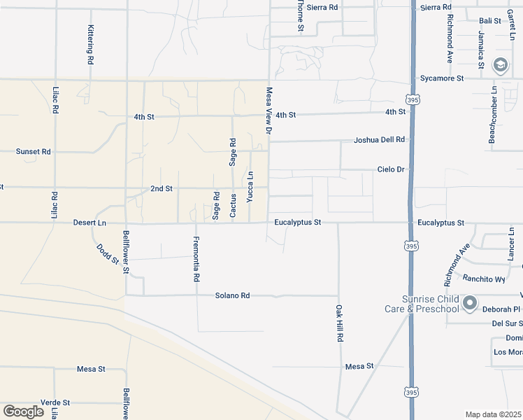 map of restaurants, bars, coffee shops, grocery stores, and more near 11338 Mesa View Drive in Victorville