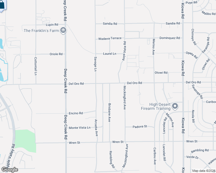 map of restaurants, bars, coffee shops, grocery stores, and more near 11234 Brisbane Avenue in Apple Valley